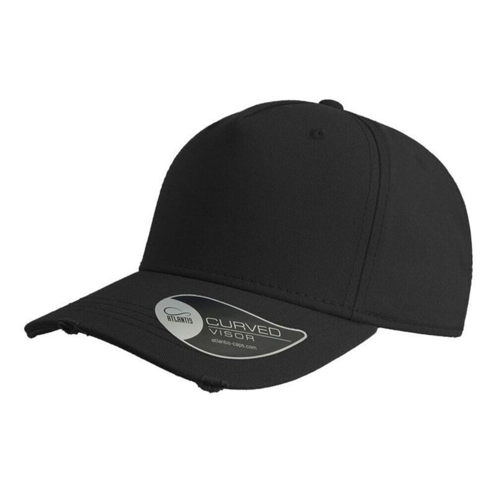 Atlantis Cargo Weathered Visor 5 Panel Cap / Black